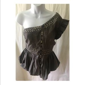 💰 Poetry Clothing Women's Gray Top Size L